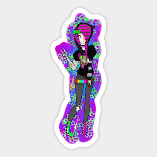 Emo Scene Queen Sticker by Kamuicats